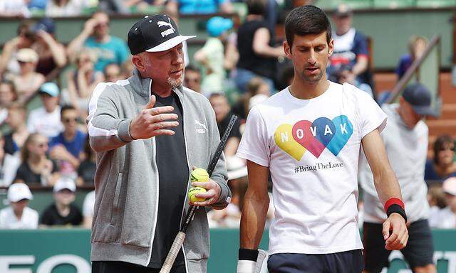 Boris Becker und Novak Djokovic