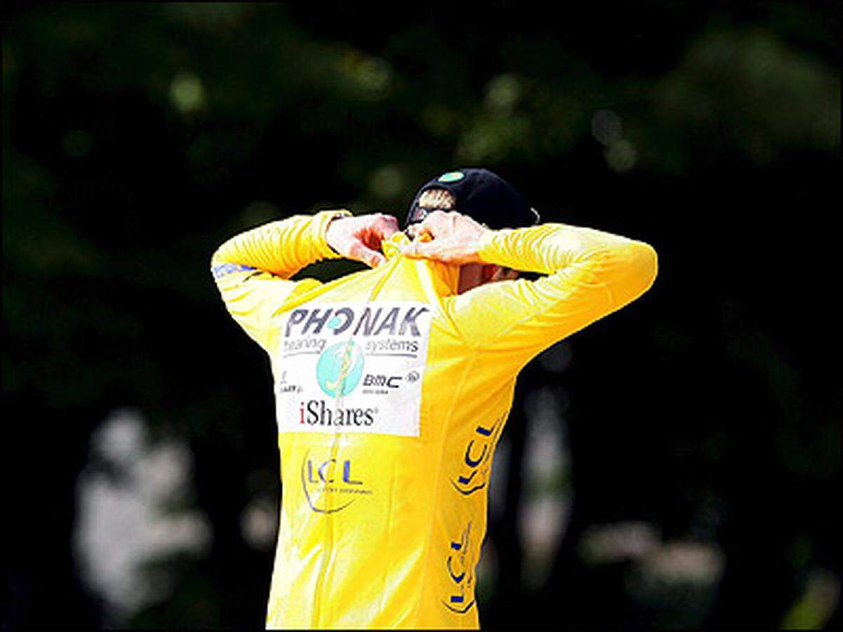 Floyd Landis, der Tour-Sieger 2006: Dem Amerikaner wird nach der gewonnenen 17. Etappe durch die Alpen in der A-Probe ein ungewöhnlich hoher Wert von Testosteron/Epitestosteron nachgewiesen worden. Am Vortag war er bei einer Alpen-Etappe noch eingebrochen. Der Toursieg wird Landis aberkannt und eine zweijährige Sperre ausgesprochen.