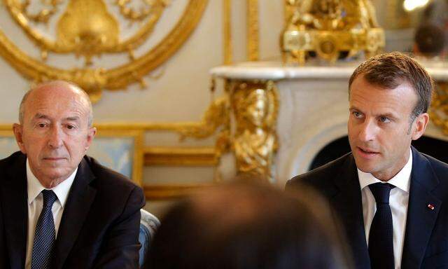 Emmanuel Macron und Gerard Collomb.