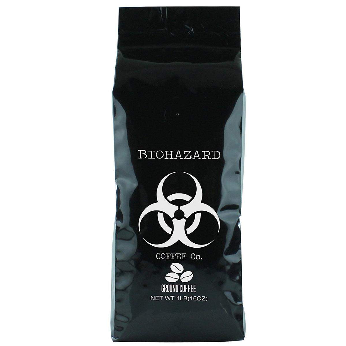 Dramatischer Name, dramatische Werte: "Biohazard" heißt diese Kaffeemischung aus New York City, die aufgebrüht mit 250 Millilitern Wasser auf 457,8 Milligramm Koffein kommt.