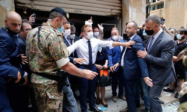 Emanuel Macron diese Woche in Beirut