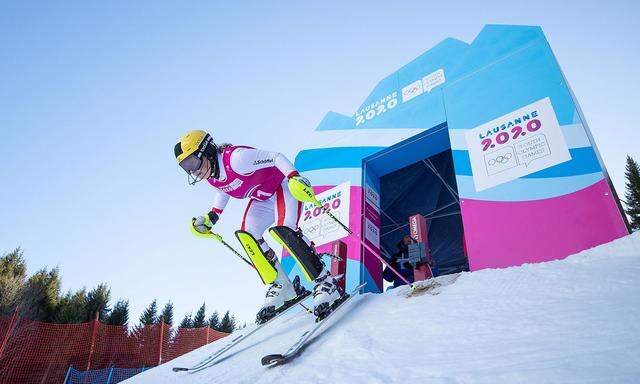 Amanda Salzgeber, Österreichs womöglich größtes Skitalent, fuhr in Les Diablerets endgültig ins Rampenlicht.