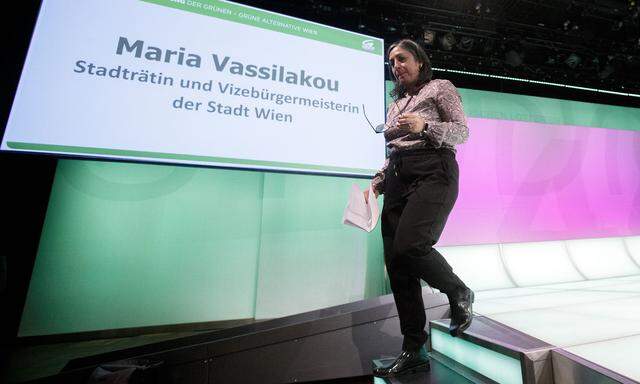 Selbstkritik und Analyse der grünen Lage: Bei ihrer Rede auf der Landesversammlung zeigte sich Maria Vassilakou emotional.