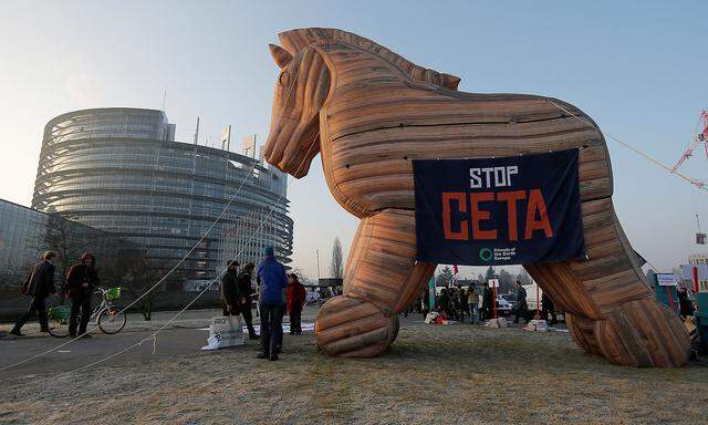 Protest in Straßburg: Gegen CETA regte sich in ganz Europa Widerstand. 