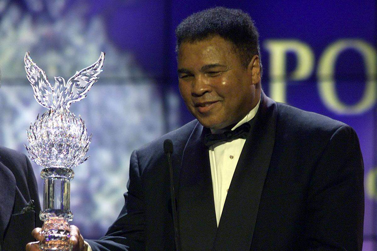 Mohammed Ali erhielt den World Sports Awars in der Wiener Oper am 19. November 1999.