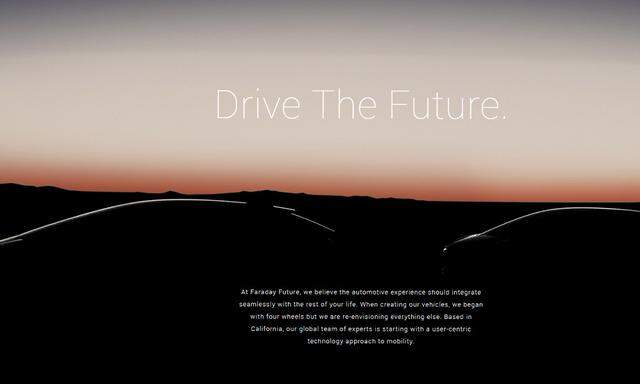 Homepage von Faraday Future