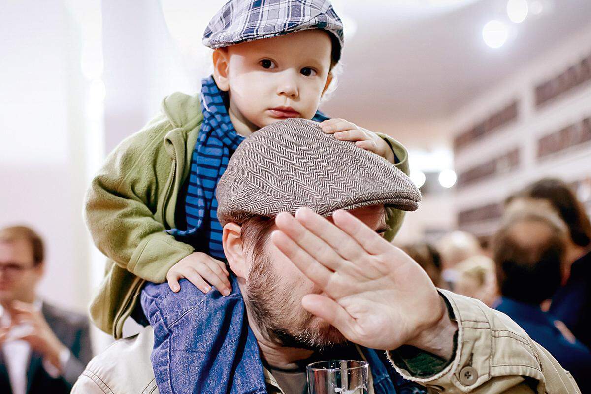 Fotograf Mark Glassner paparazzigeübt mit Sohn