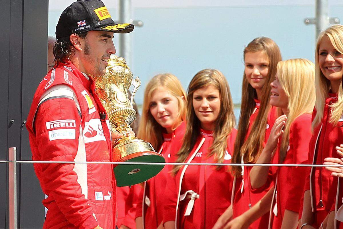 So schön kann Siegen sein: Fernando Alonso beendete in Silverstone die Durststrecke von Ferrari.
