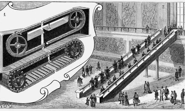 Der Industrielle Jess W. Reno installierte 1893 im Cortlandt-Street-Bahnhof in New York die erste Rolltreppe.