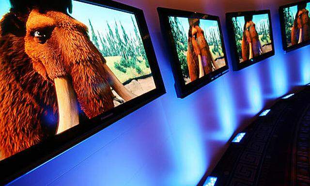 Panasonic Plasma HDTVs are shown at a press preview, Thursday, March 29, 2007, in New York. Panasonis are shown at a press preview, Thursday, March 29, 2007, in New York. Panasoni