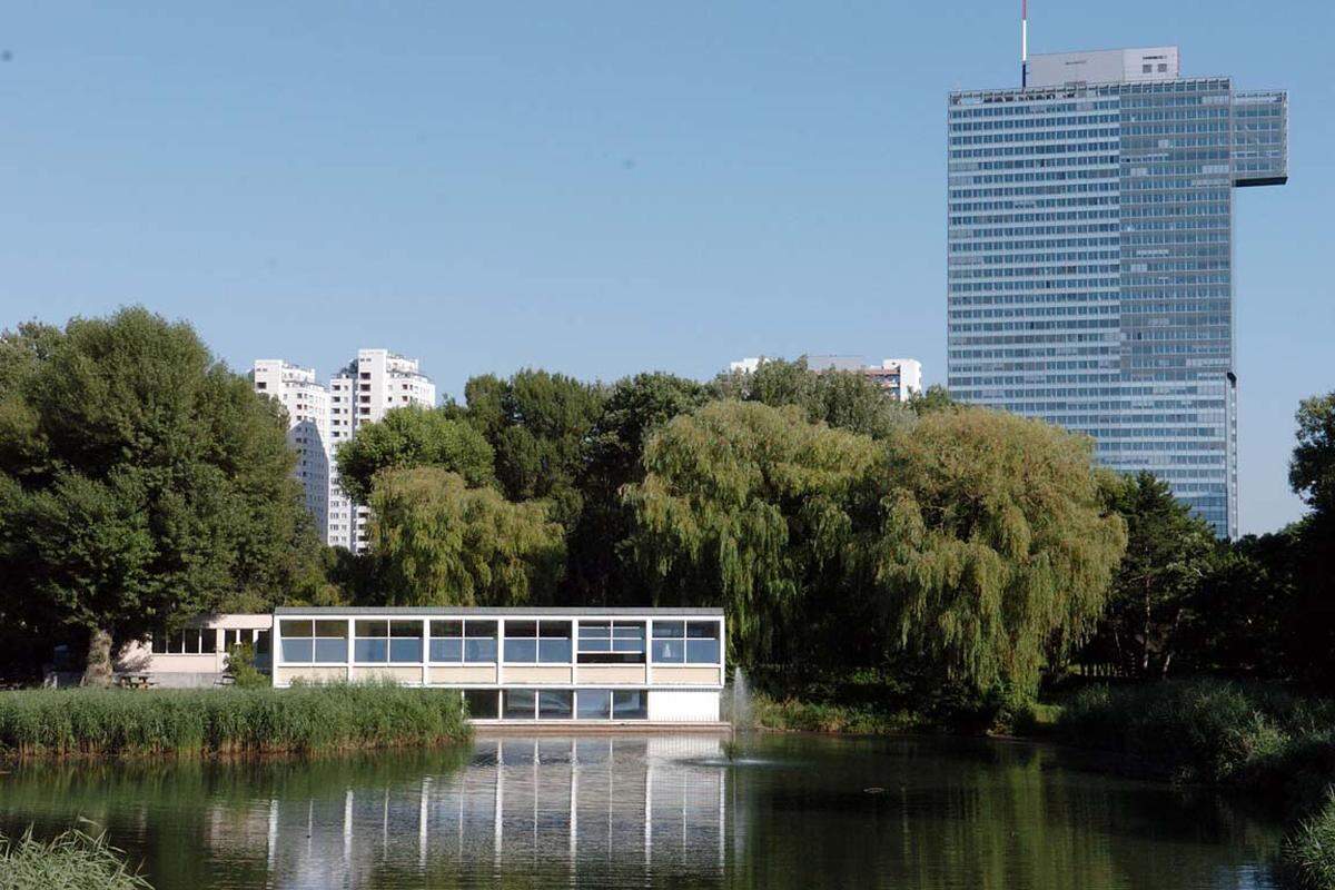 ... denn nicht nur die nahe Alte Donau und Neue Donau sorgen für Frische, sondern auch der künstlich angelegte, 30.000 Quadratmeter große Irissee, der im Jahr 1993 renaturiert wurde.