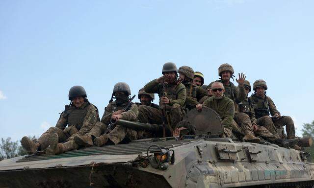 Ukrainische Soldaten in Luhansk