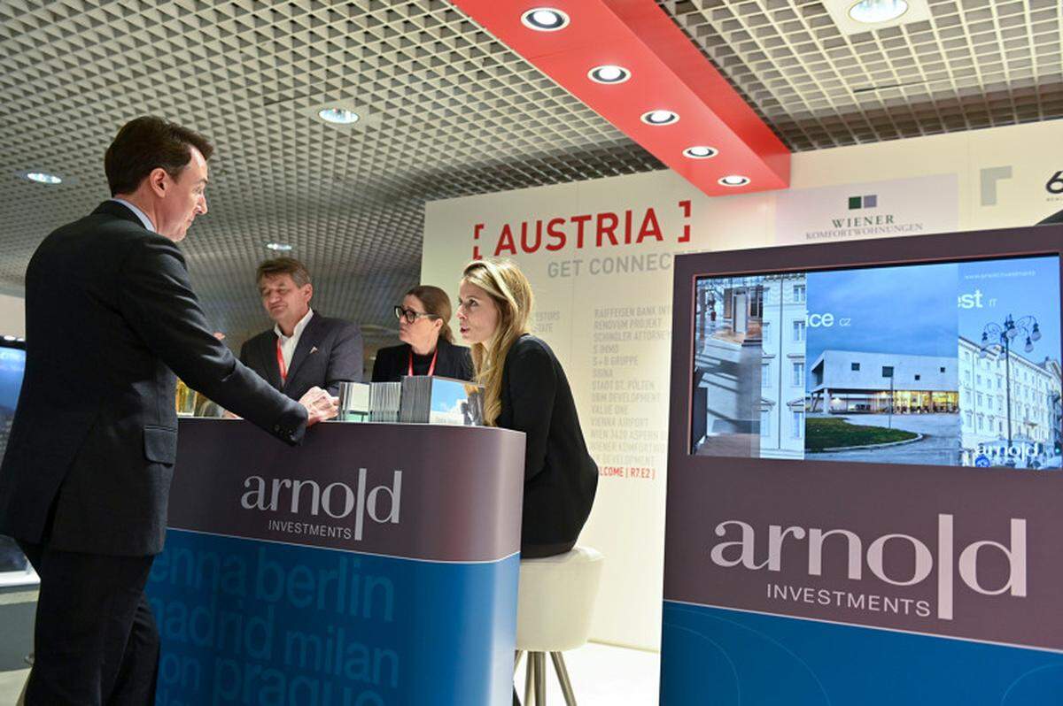 Arnold Investments ist einer von insgesamt 26 Ausstellern am Österreich-Stand in der Riviera Hall (R7.E2). (Siehe Auch Foto 10).