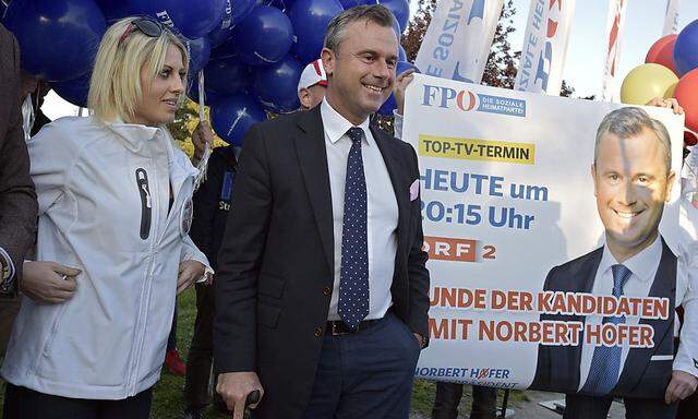 Norbert Hofer bei einem Wahlkampfauftritt 