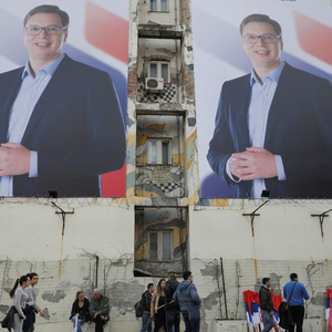 Wahlkampf in Serbien. Der mächtige Premier Aleksandar Vučić will am Sonntag neuer Staatspräsident werden. 
