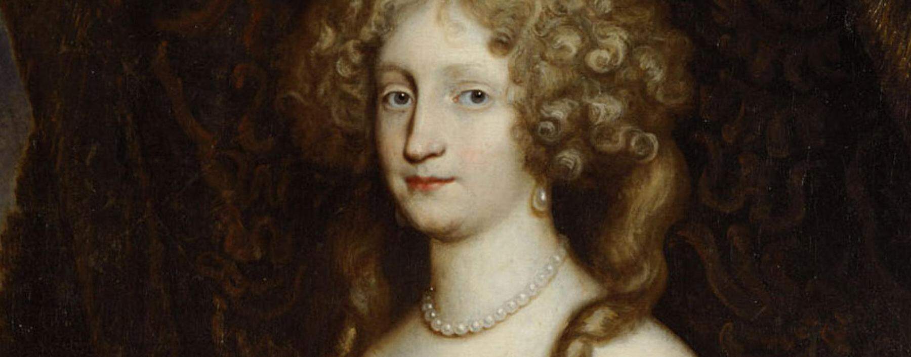 Eleonore Magdalena Theresia wurde als Ehefrau von Kaiser Leopold I. 1690 zur Kaiserin gekrönt. Zehn Jahre zuvor entstand dieses Gemälde, es ist heute im Kunst- historischen Museum.