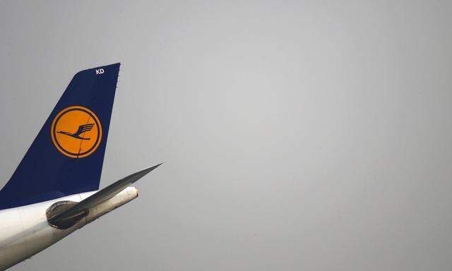 File photo of the tail wing of a Lufthansa airplane in Frankfurt