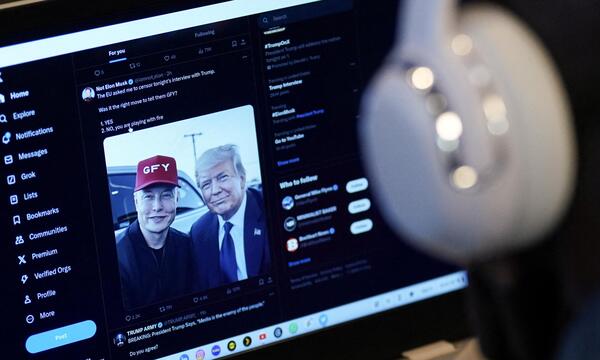 Über 1,3 Millionen Menschen verfolgten zwischenzeitlich das Gespräch zwischen Elon Musk und Donald Trump. 