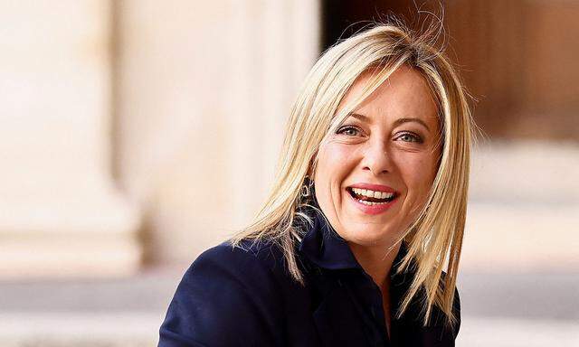 Leader of Brothers of Italy party Giorgia Meloni arrives for a meeting with Italian President Sergio Mattarella at the Quirinale Palace, in Rome