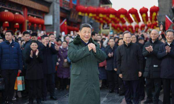 Staatschef Xi Jinping bei einem Besuch im Nordosten Chinas.