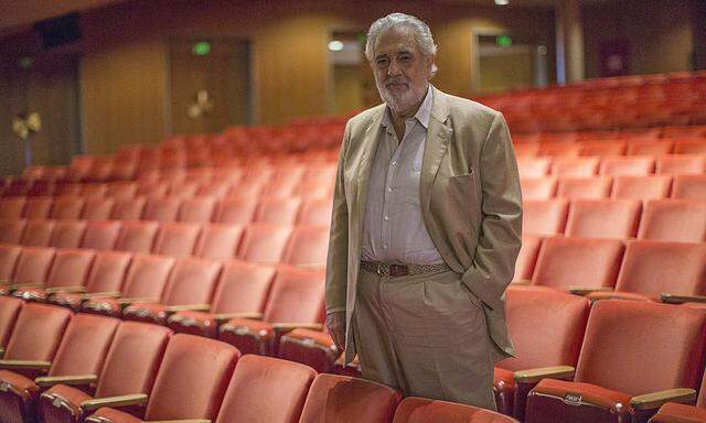 Spanish tenor and conductor Placido Domingo poses for a portrait at the Dorothy Chandler Pavilion in Los Angeles
