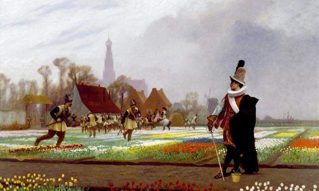 „The Tulip Folly“ von Jean-Léon Gérôme entstand rund 150 Jahre nach der historischen Manie. 