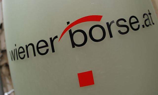 The Vienna Stock Exchange (Wiener Boerse) logo is displayed next to the company's street entrance in Vienna