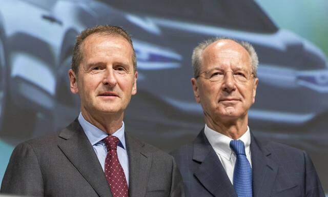  VW-Chef Herbert Diess und AR-Chef Hans Dieter Pötsch  bleibt Prozess erspart