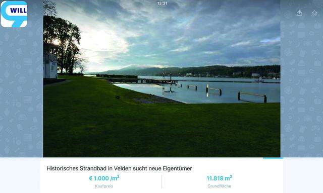 Seegrundstück in Velden wird um zwölf Millionen Euro verkauft.