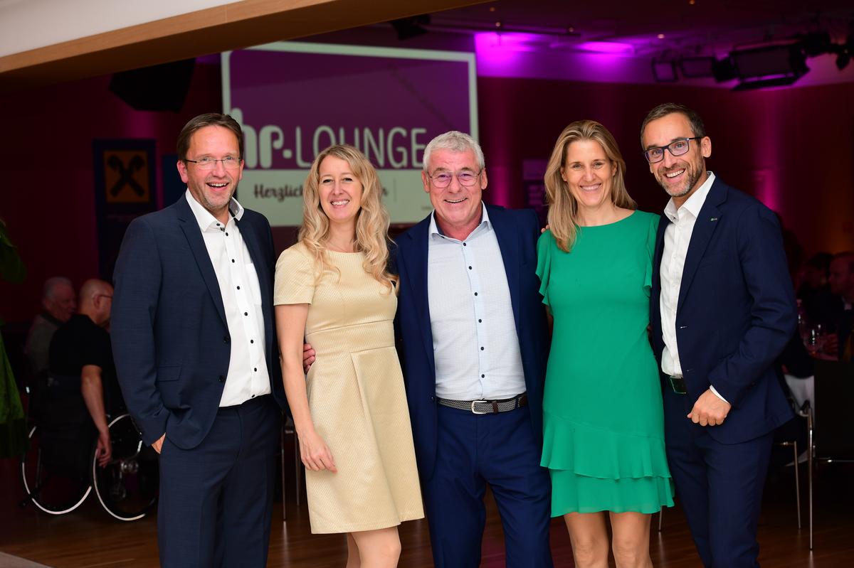 Alfred Mahringer (A1 Telekom), Carmen Strohnmer (Lagerhaus), Sepp Buttinger, Madeleine Bauer-Eder (IBM Österreich), Matthias Breiteneder (RWA Raiffeisen Ware).
