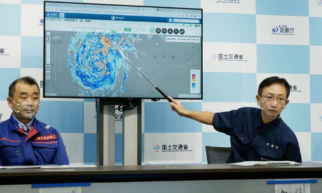 Höchste Taifunwarnung für die südliche Präfektur Kagoshima. 
