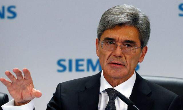 Germany's Siemens CEO Kaeser addresses annual news conference in Berlin