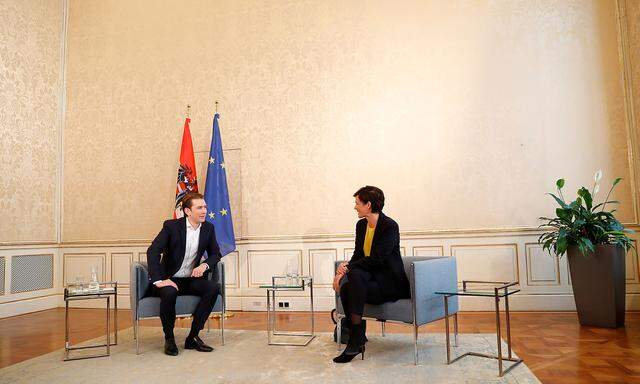 Head of OeVP Kurz meets head of SPOe Rendi-Wagner in Vienna