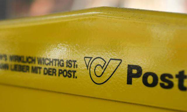 The logo of the Austrian postal service is seen in Vienna