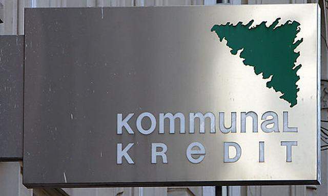 The sign of the Kommunalkredit bank in Vienna, Austria, on Tuesday, Nov. 4, 2008. The Austrian state 