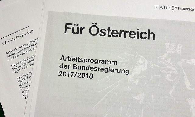 Das Arbeitsprogramm der Regierung