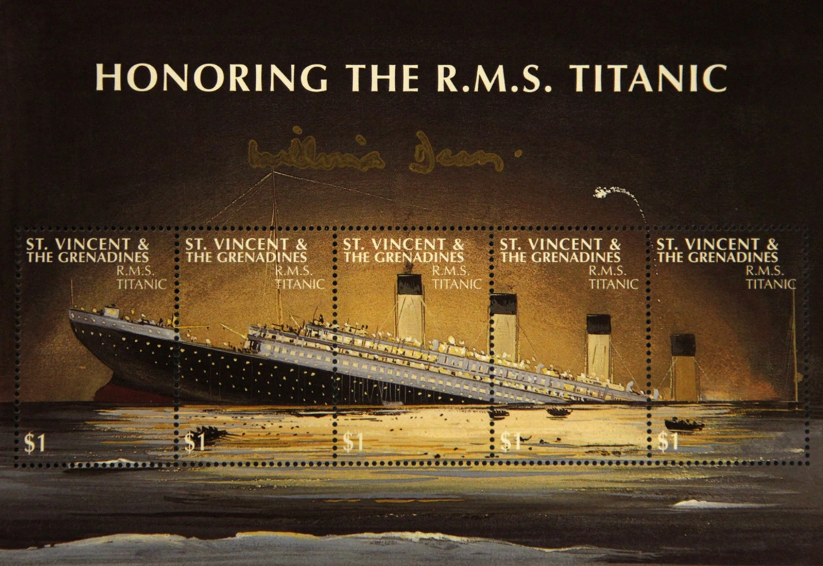 25 Verschiedene Titanic-Briefmarken – Sammlerkollektion Mit Echten Original-Marken