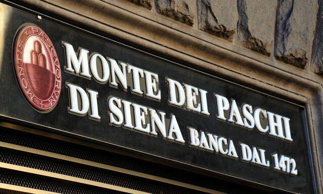 Italien Siena 16 08 2016 Die Banca Monte dei Paschi di Siena S p A ist eines der groeszten Krediti