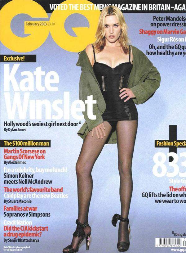 Dieses Vogue-Cover dürfte auch bei Kate Winslet auf wenig Gegenliebe stoßen, immerhin äußerte sie sich bereits 2003 kritisch gegenüber Photoshop. Damals war sie auf dem Titelbild der britischen GQ zu sehen. "Die Retusche ist übertrieben. Meine Beine wurden um ein Drittel schlanker gemacht. Ich sehe nicht so aus und noch wichtiger, ich möchte so nicht aussehen."