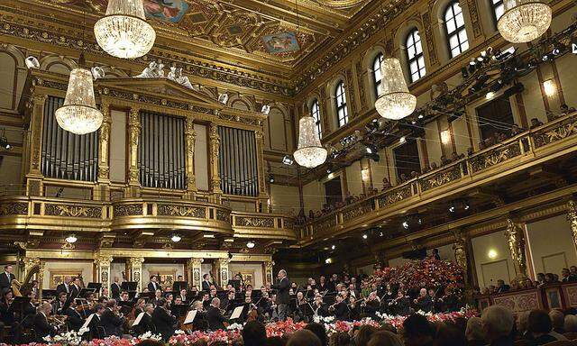 Am ersten Jänner der Mittelpunkt der Fernsehwelt: Der Goldene Saal des Wiener Musikvereins