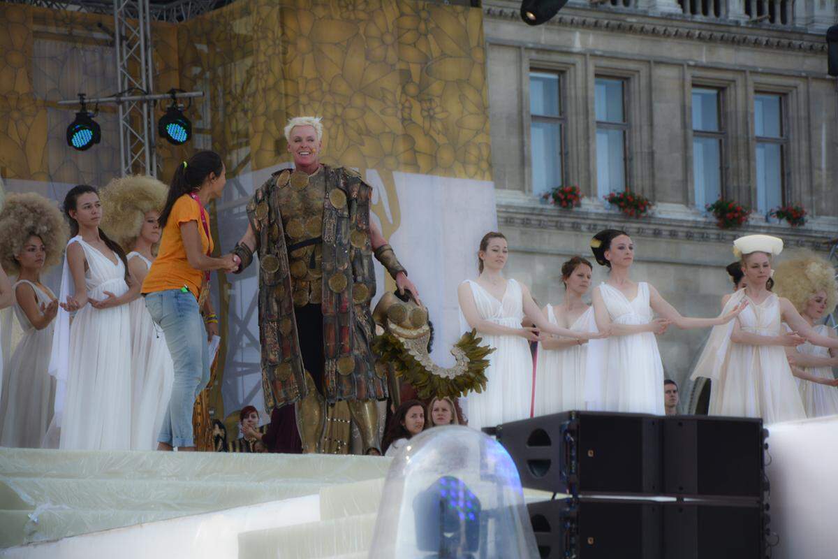 Backstage beim Life Ball