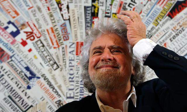 Der Komiker Beppe Grillo hofft auf einen Sieg.