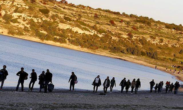 Flüchtlinge in der türkischen Küstenregion bei Cesme