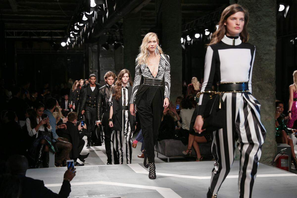 Mit einer Catwalk-Show und anschließenden Party wurde die neue Designkollaboration zwischen dem französischen Modehaus Balmain und der schwedischen Textilkette H&amp;M in New York ausreichend zelebriert.