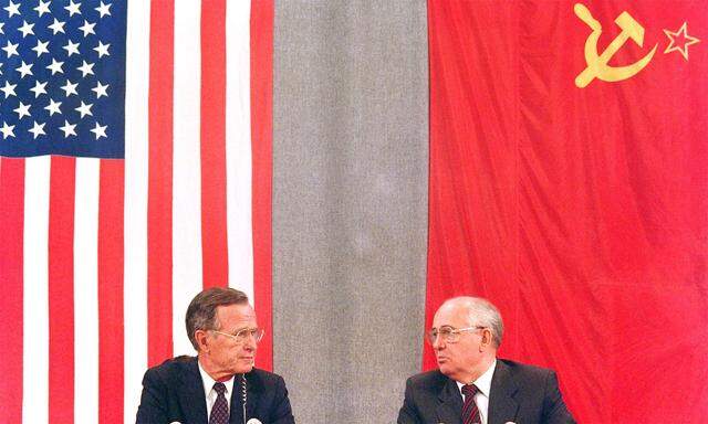 George Bush sen. und Michail Gorbatschow im Juli 1991.