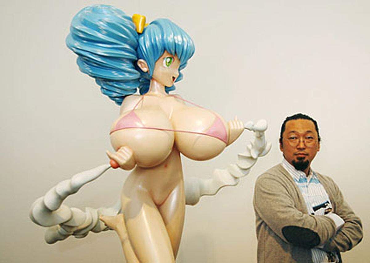 Murakamis Vorliebe für Manga-Figuren zieht sich durch den Großteil seiner Arbeiten.