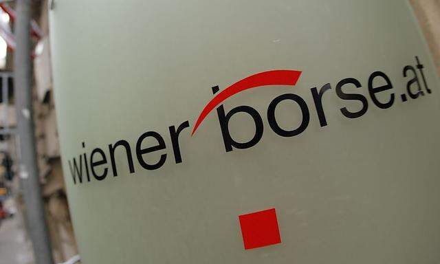 The Vienna Stock Exchange (Wiener Boerse) logo is displayed next to the company´s street entrance in Vienna