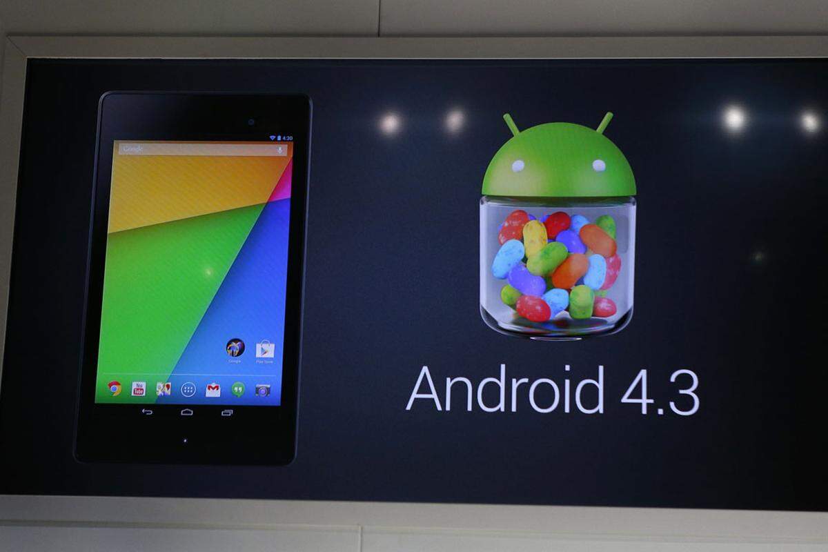 Das neue Nexus 7 wird bereits mit Android 4.3 ausgeliefert, das mit einem neuen Bluetooth-Profil aufwartet und mehrere Nutzer-Profile unterstützt.