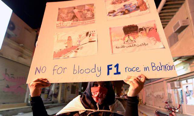 Protest gegen den Grand Prix in Bahrain