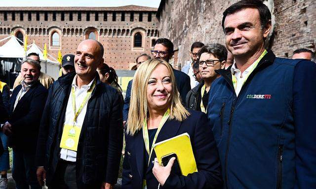 Giorgia Meloni besuchte am 1. Oktober eine Veranstaltung der italienischen Landwirtschaftskammer.